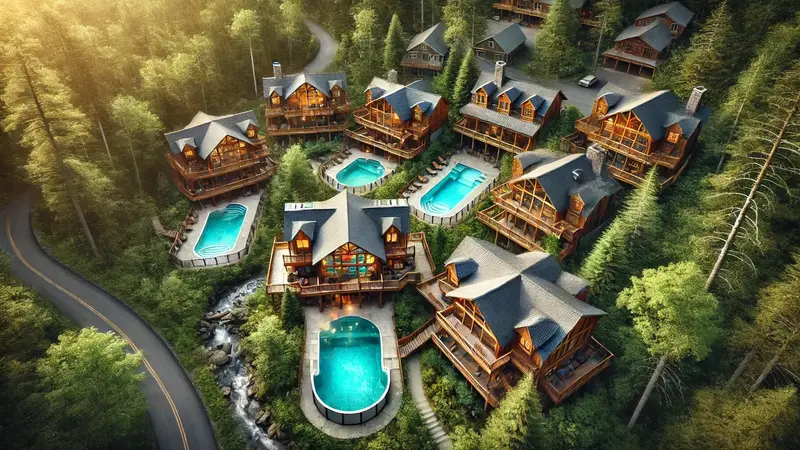 Gatlinburg Cabins with Indoor Pools top view